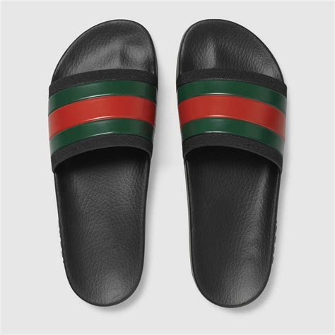 men's gucci rubber slide san|Gucci rubber platform slides.